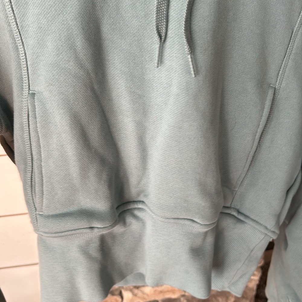 GYMSHARK HEAVYWEIGHT LOOPBACK‎ SWEAT HOODIE, SMALL, Duck Egg Blue - Picture 3 of 8